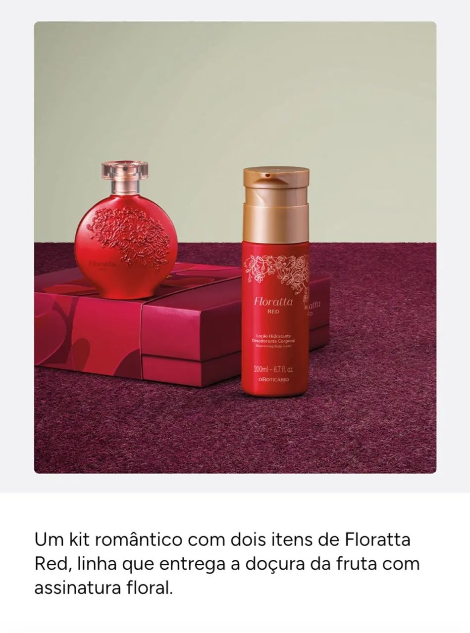 Kit Floratta Red - Perfume e Loção Hidratante