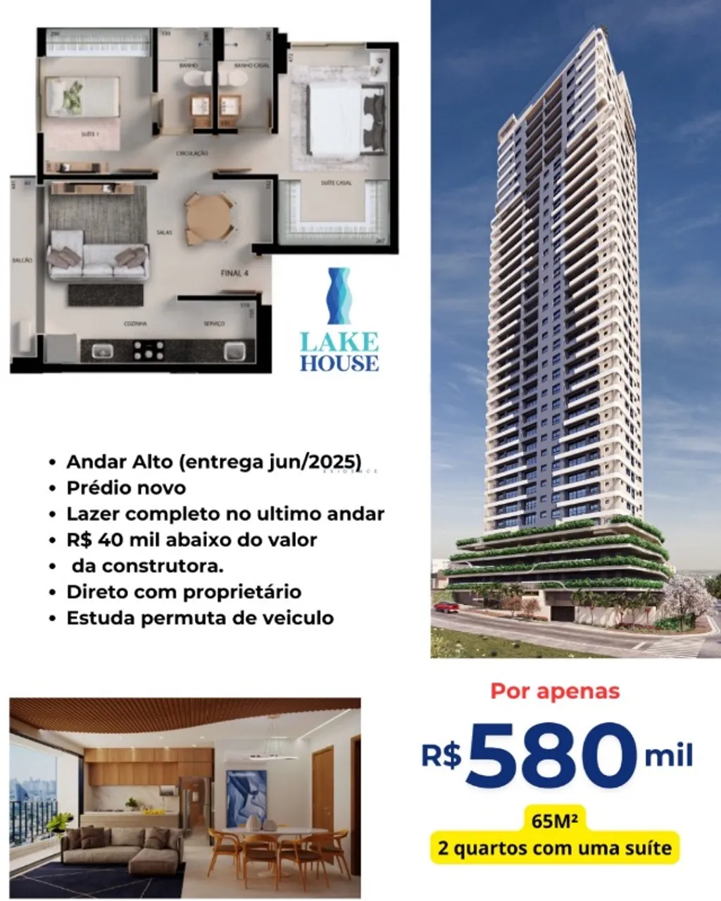 OPORTUNIDADE DE ÁGIO LAKE HOUSE