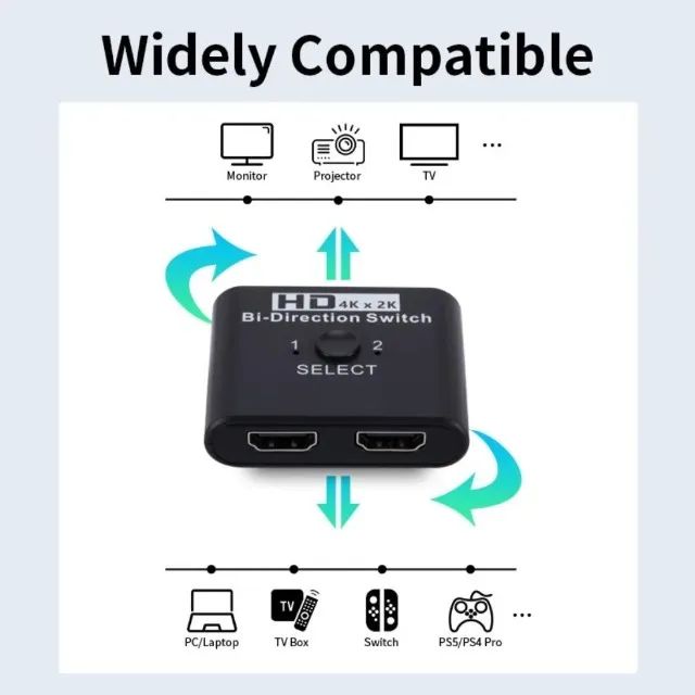 Interruptor bidirecional HDMI 4K 60HZ 2X1 Splitter - Foto 4