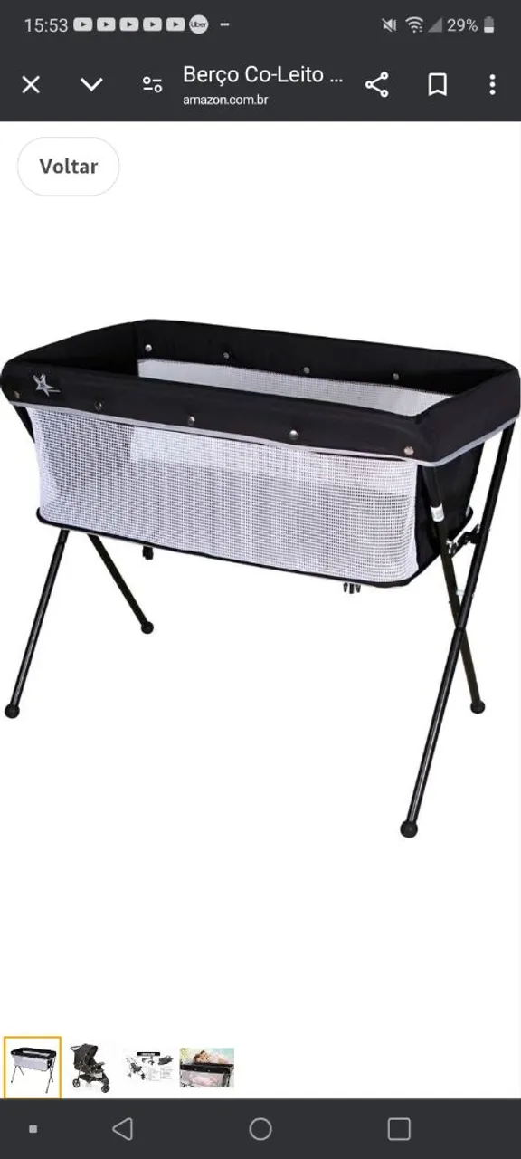 Berço Co-Leito para Bebê - semi novo usou pouco