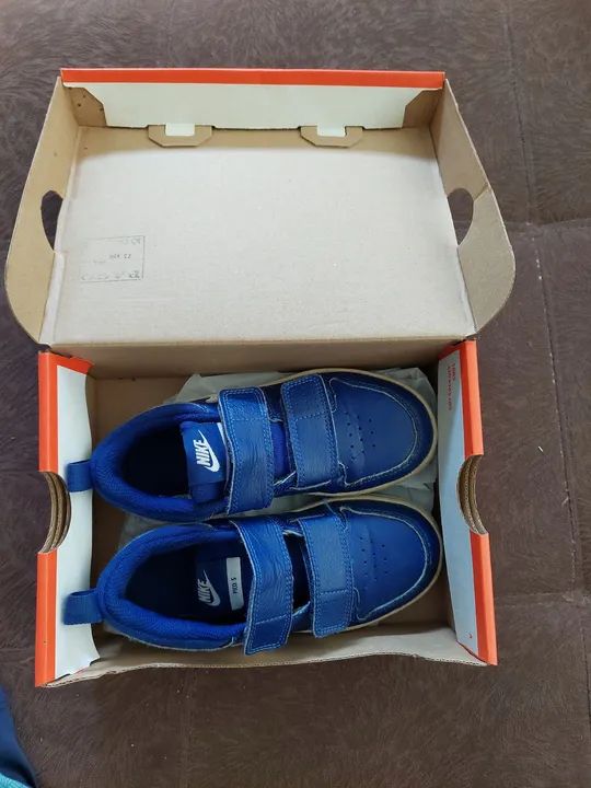 Tênis original Nike Pico 5 Infantil - Azul - Tamanho 27 - Foto 4
