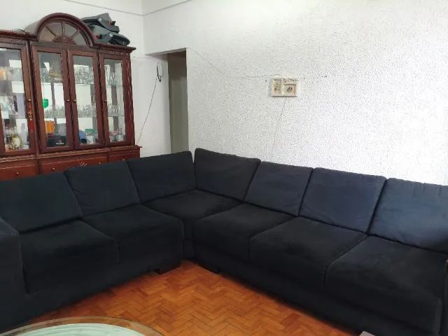 Sofá de Canto (em L) - Suede - Perfeito estado - Foto 4