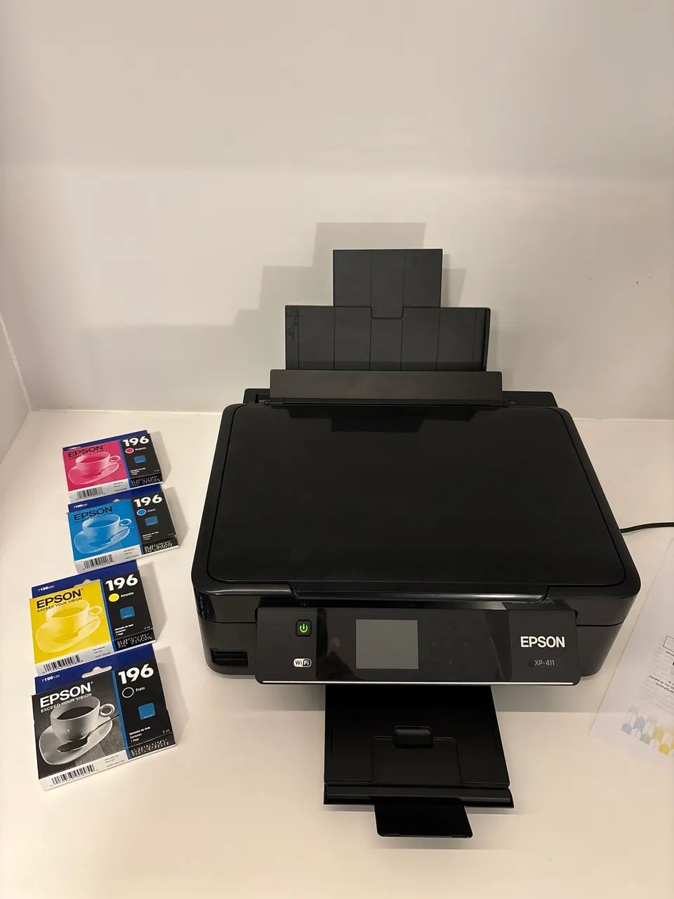 Impressora Jato de Tinta Colorida Epson XP411 33ppm, Wifi, Gratis Kit Tinta Original. - Foto 4