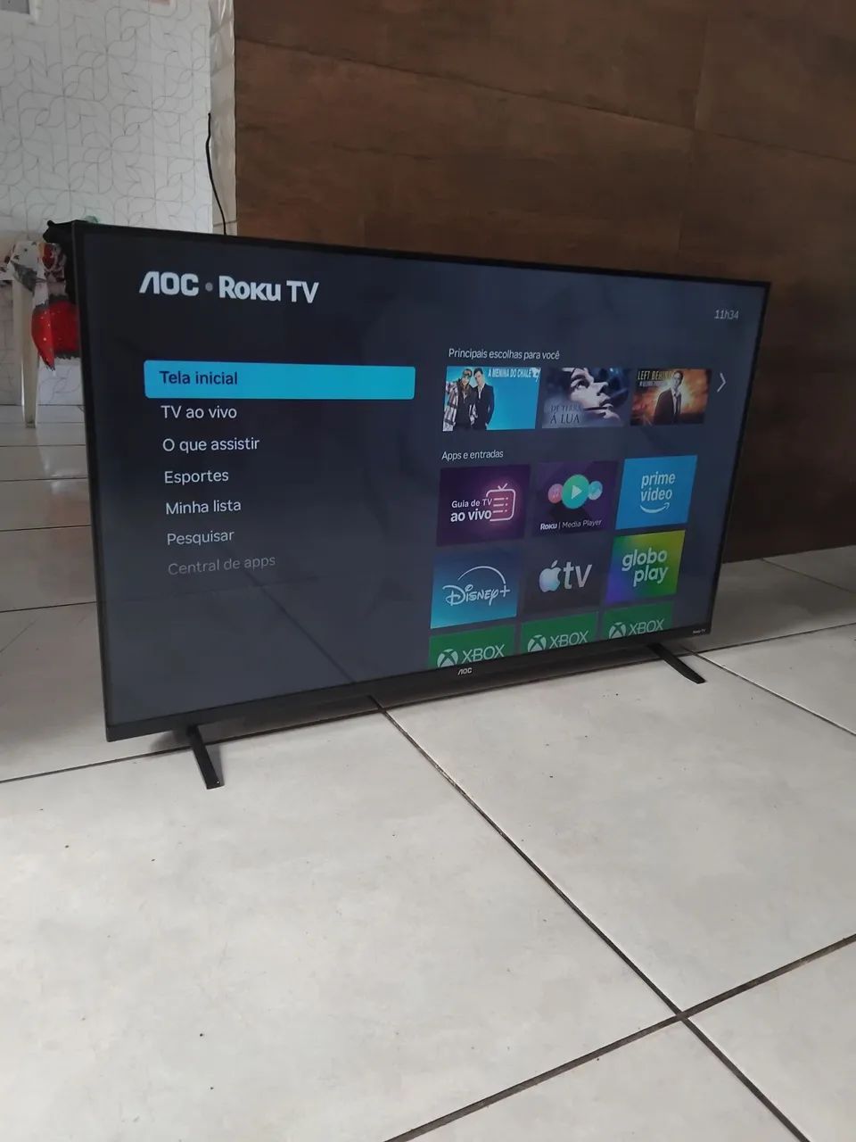 Smart tv 43 polegadas full HD roku aoc Borda infinita  - Foto 2