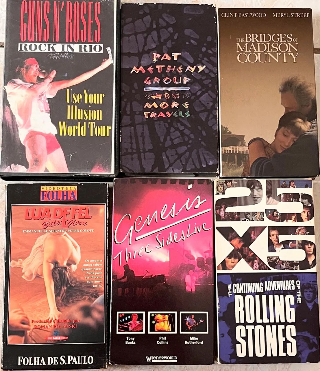 VHS de filmes e Shows 