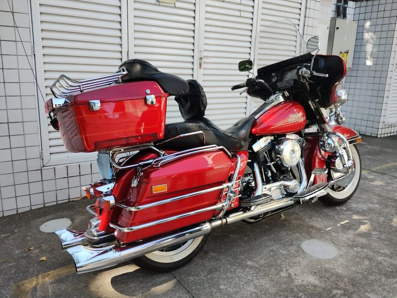 Electra Glide Classic Evolution 1991 placa preta de coleção  - Foto 8
