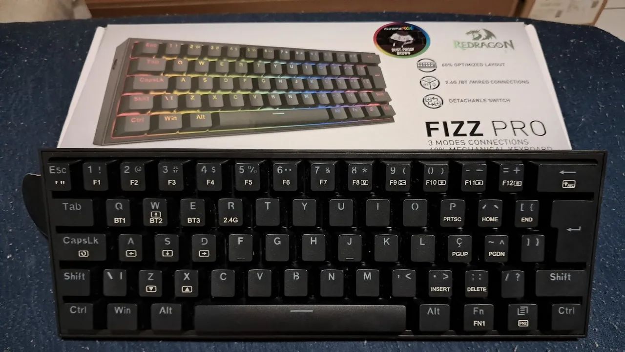 TECLADO REDRAGON FIZZ PRO TRI-MODE