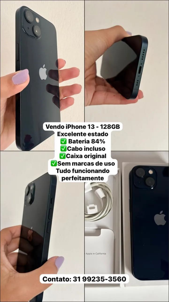 Vendo IPhone 13 - R$1.800,00 - Foto 2