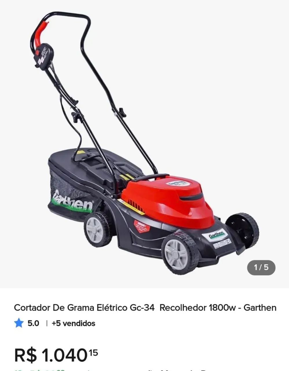Carrinho cortador grama eletrico - Foto 3