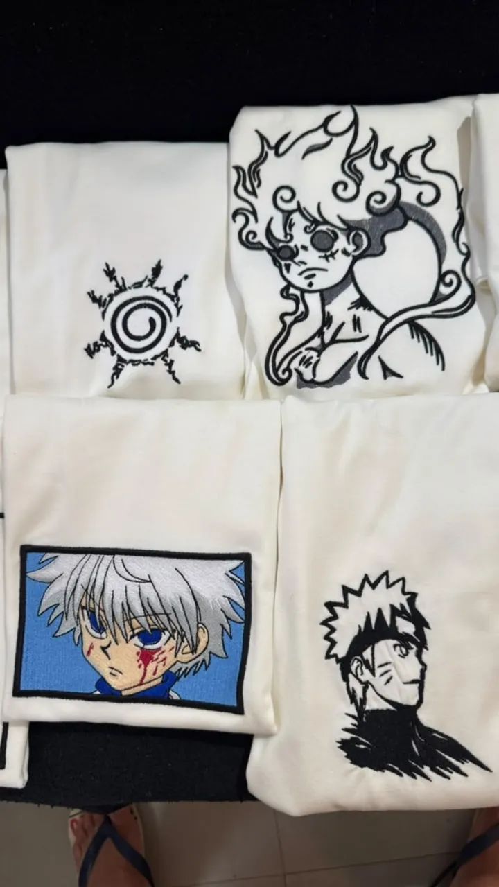 Camisetas bordadas de anime - Foto 4
