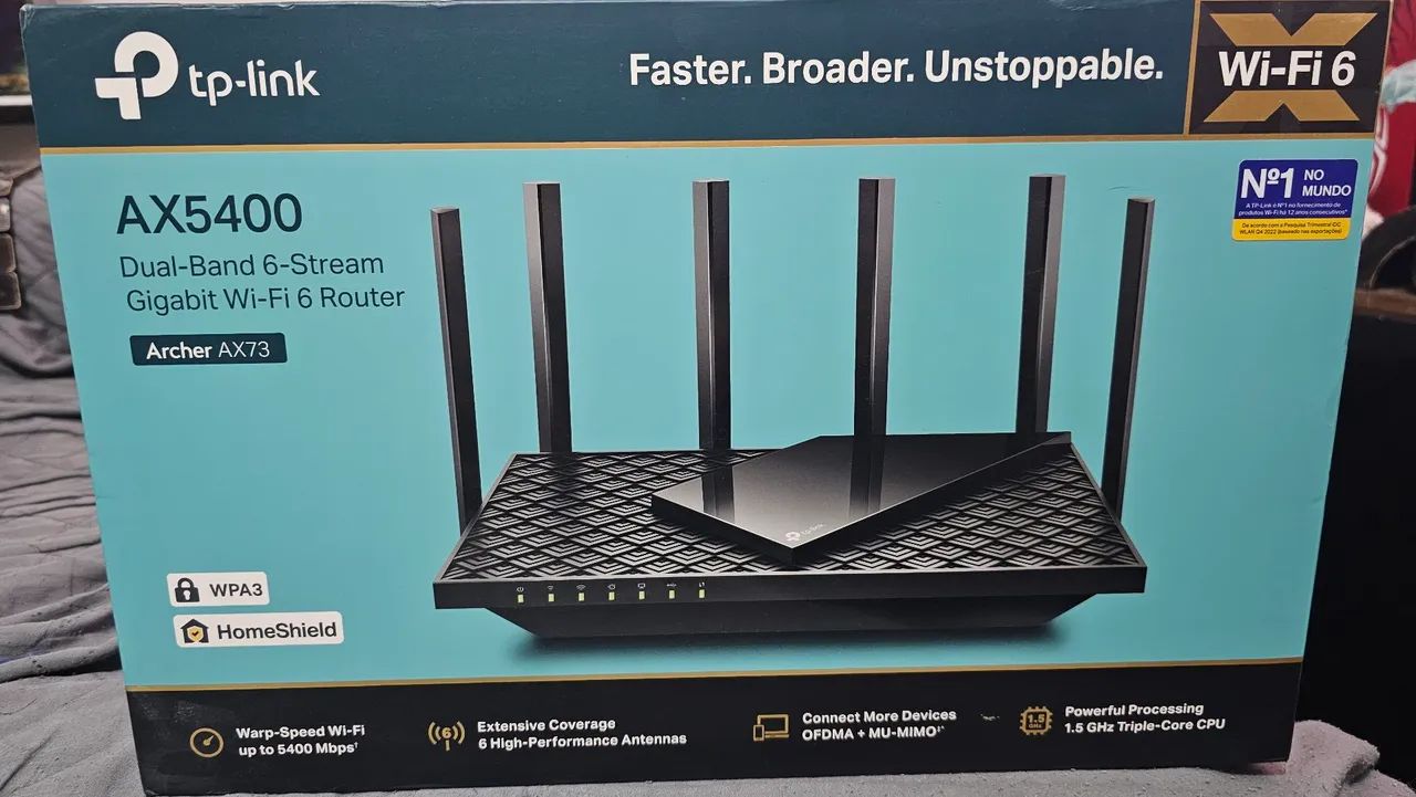 Roteador TP-LINK AX73 - Wi-Fi 6 - 5400Mbps