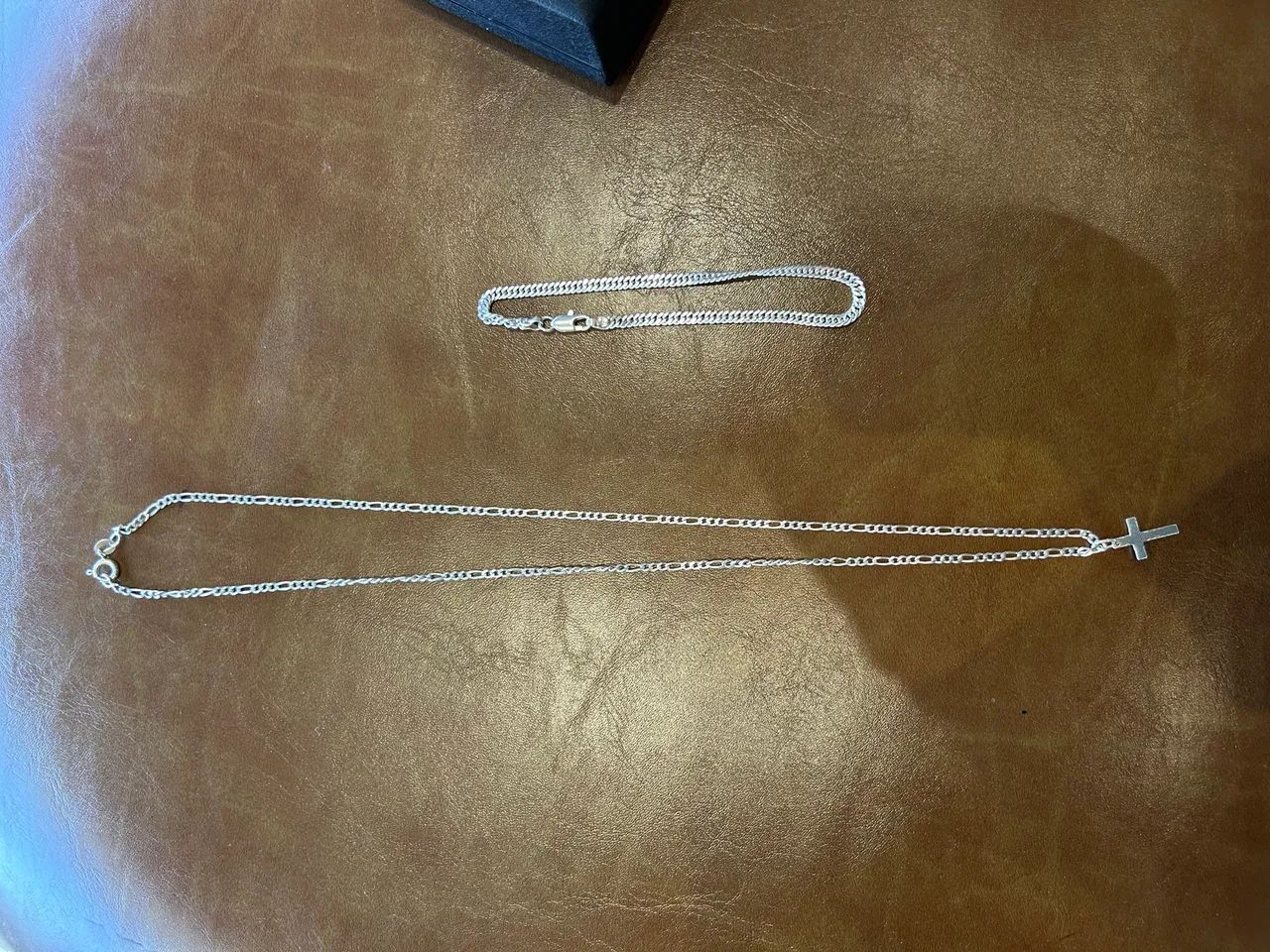 Kit de prata corrente + pulseira  - Foto 2