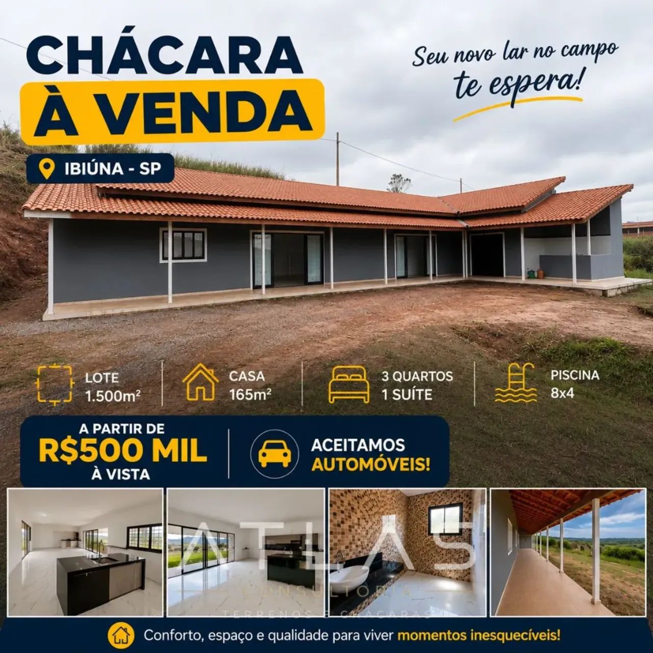 Imóvel para venda tem 165 metros quadrados com 3 quartos