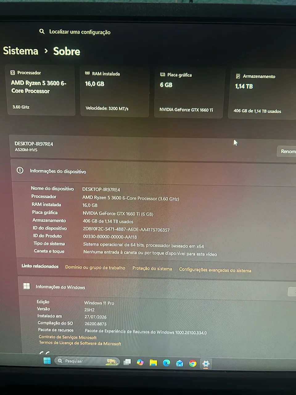 Pc gamer Ryzen 5 16gb Gtx 1660ti - Foto 4