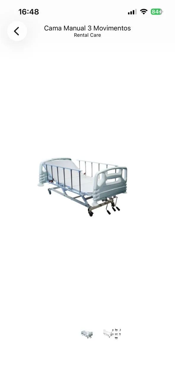Cama hospitalar rental care semi nova