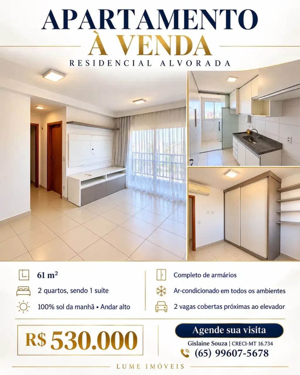RESIDENCIAL ALVORADA | 61 m² | R$ 530.000
