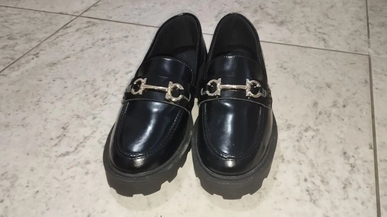 Mocassim preto seminovo