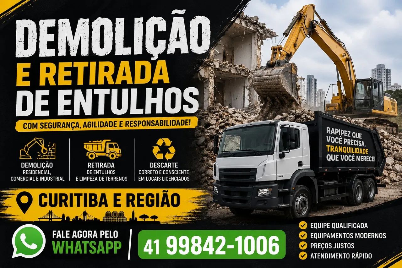 Demolição e retirada de entulhos