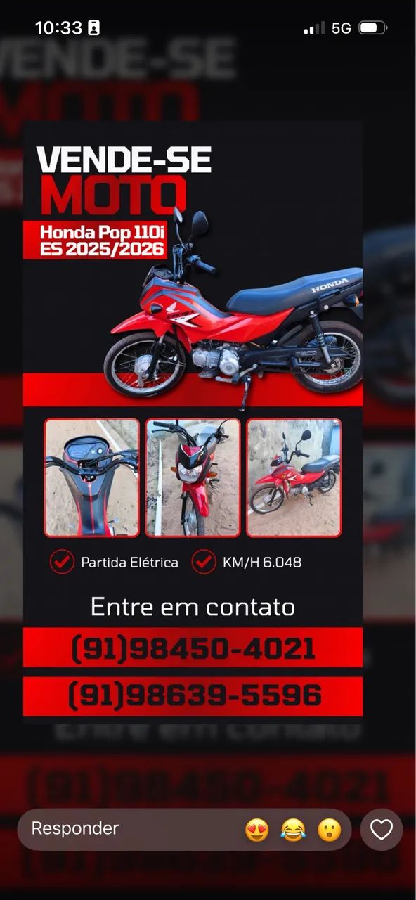 vende se pop 110ies