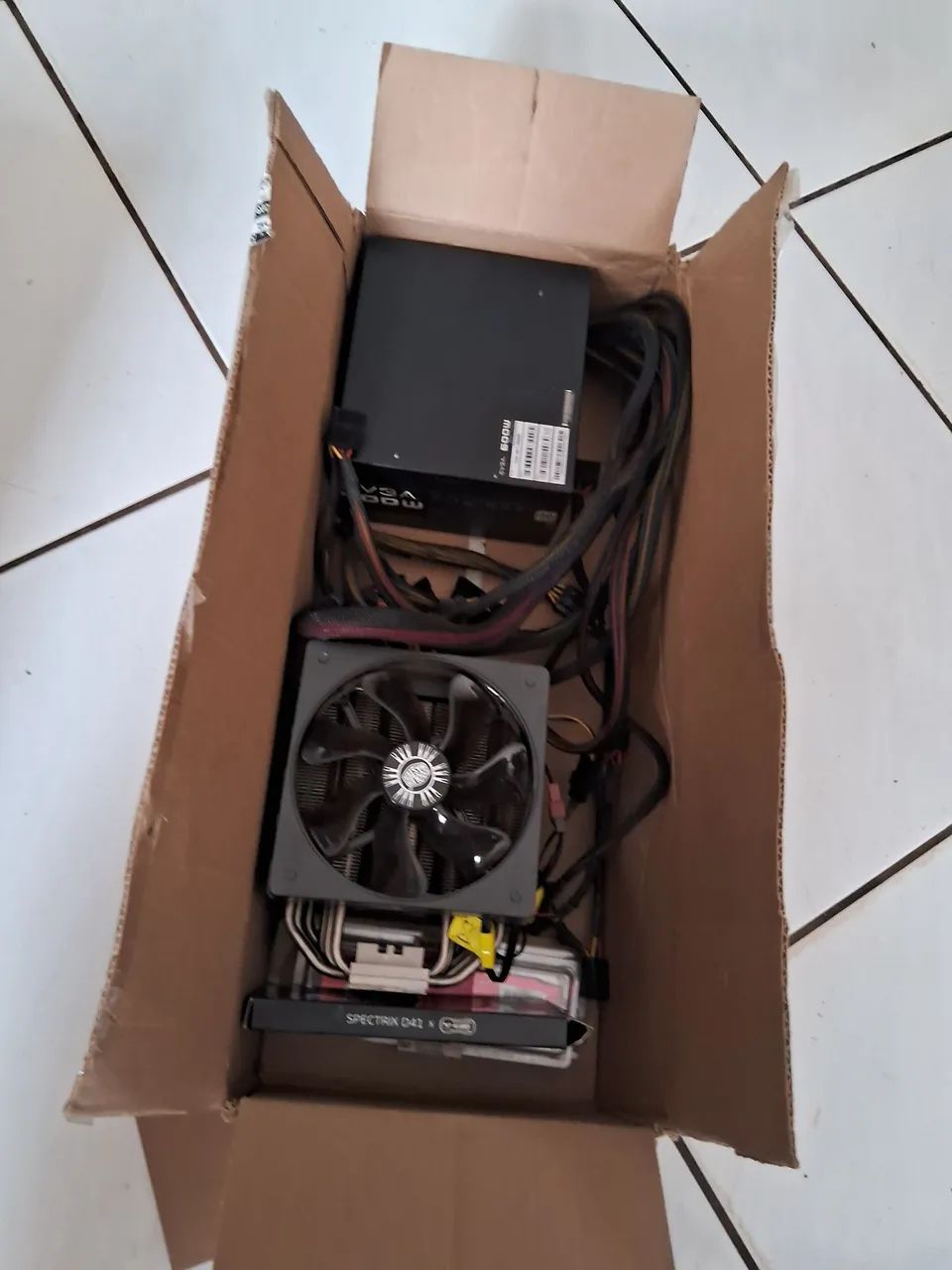 Fonte, cooler e memórias ddr3 4gb. para computador. 
