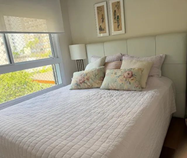 Cama Queen com Baú + Cabeceira + Colchão Sankonfort - Estado de Nova