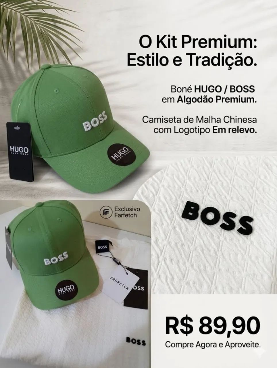 Conjunto camiseta +boné 