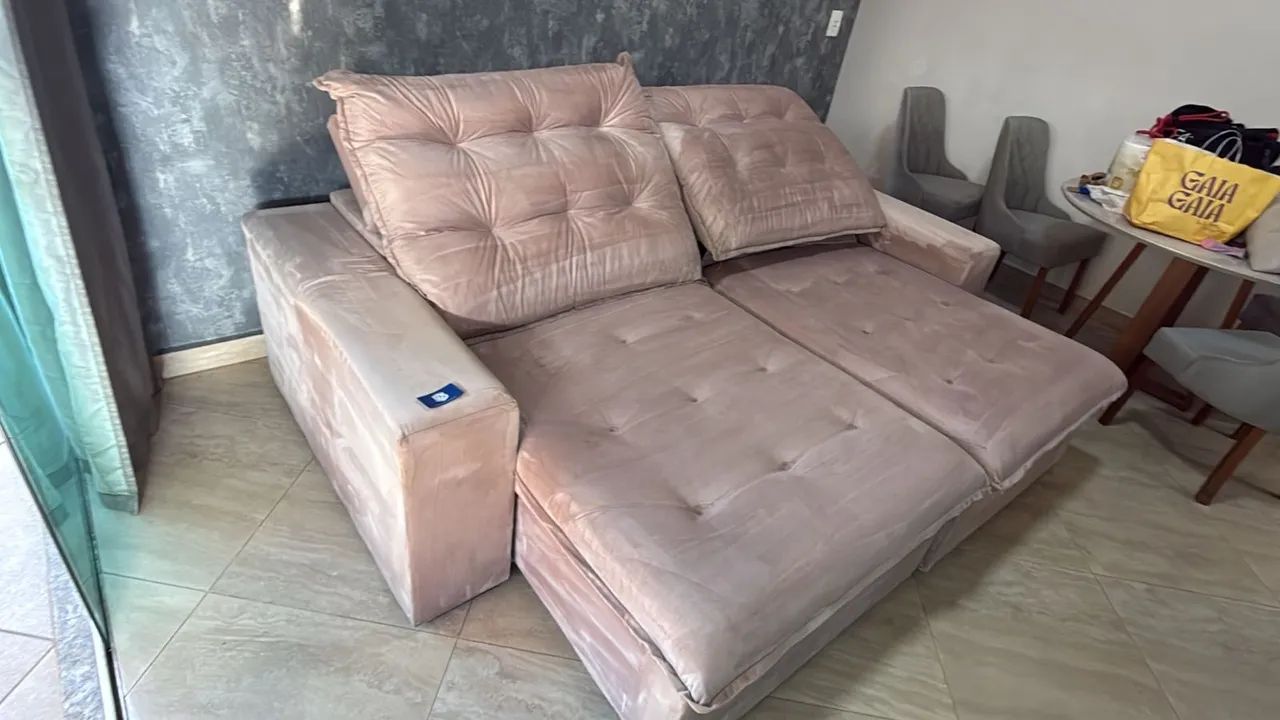Sofá Retrátil e Reclinável 2 Lugares Grande