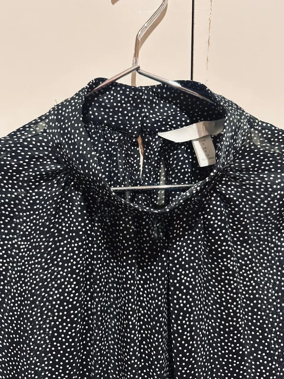 Camisa poá (bolinhas) H&m. P - Foto 3