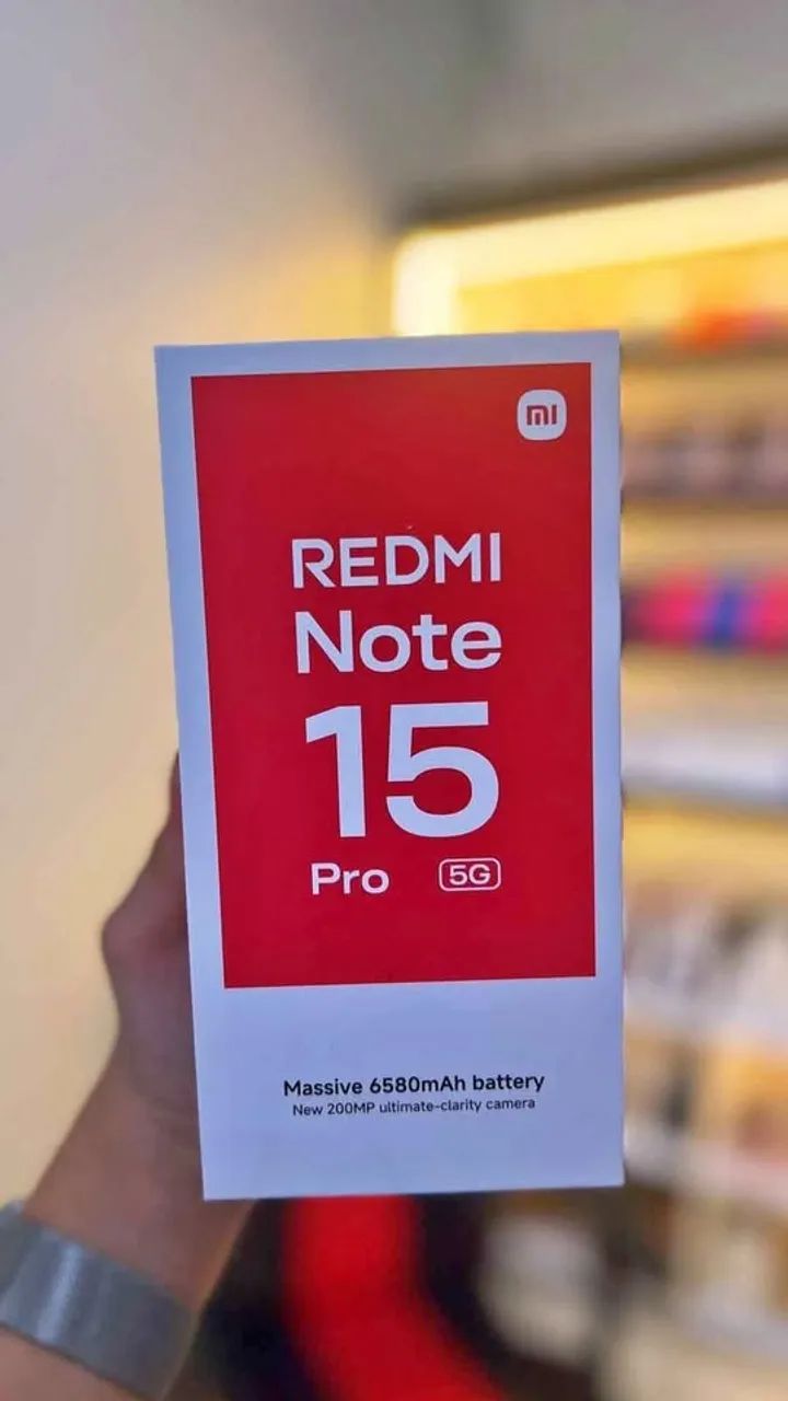 Redmi Note 15 Pro 5G Câmera 200MP 8/256GB Tela Amoled 120hz Filma 4k Aceitamos Cartões 