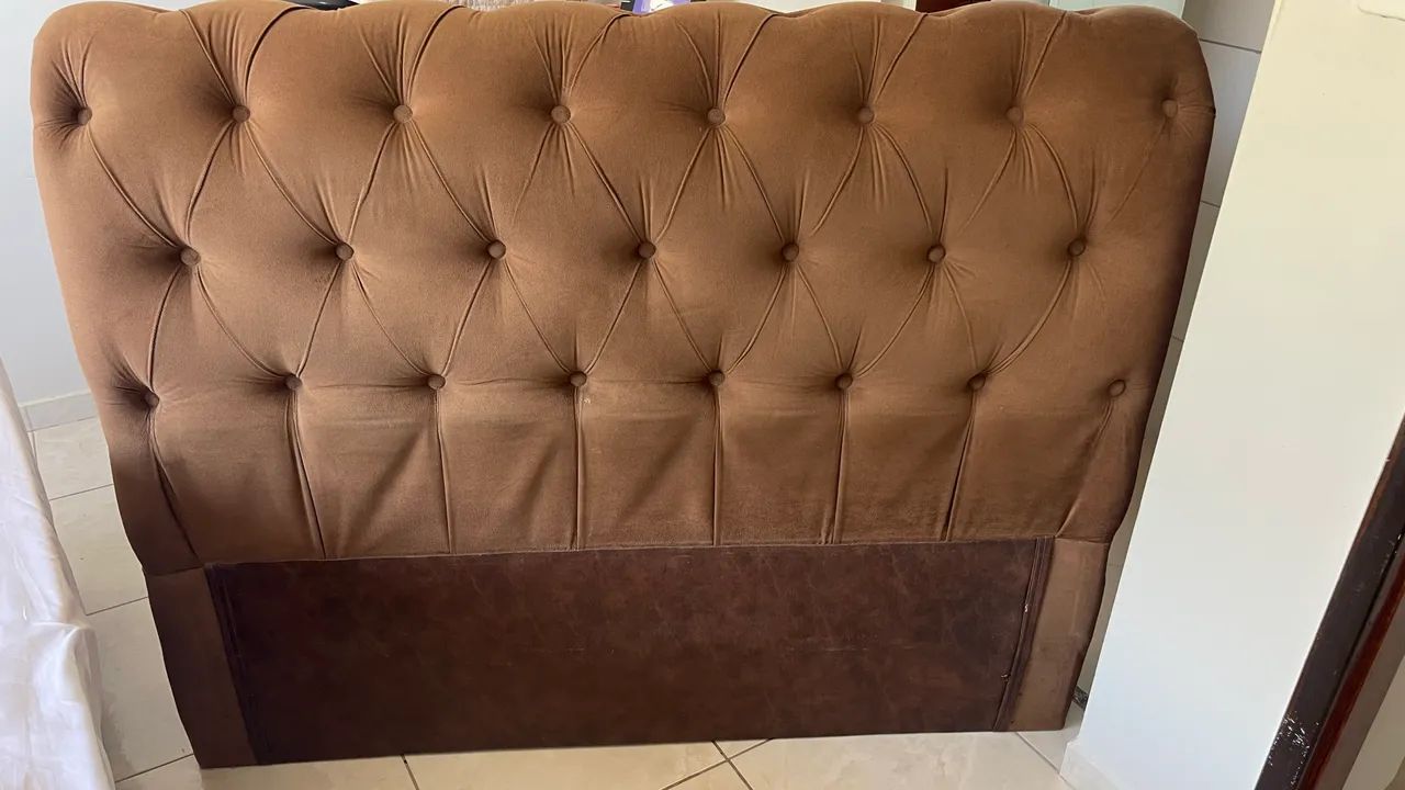 Cabeceira de suede de casal  - Foto 3