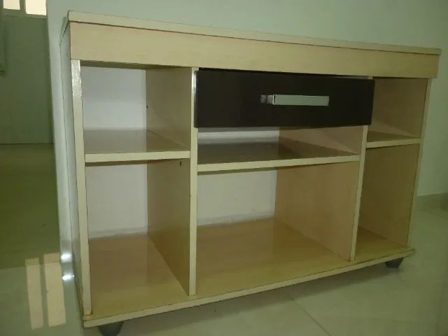  Rack, cômoda com 1 gaveta com corrediça