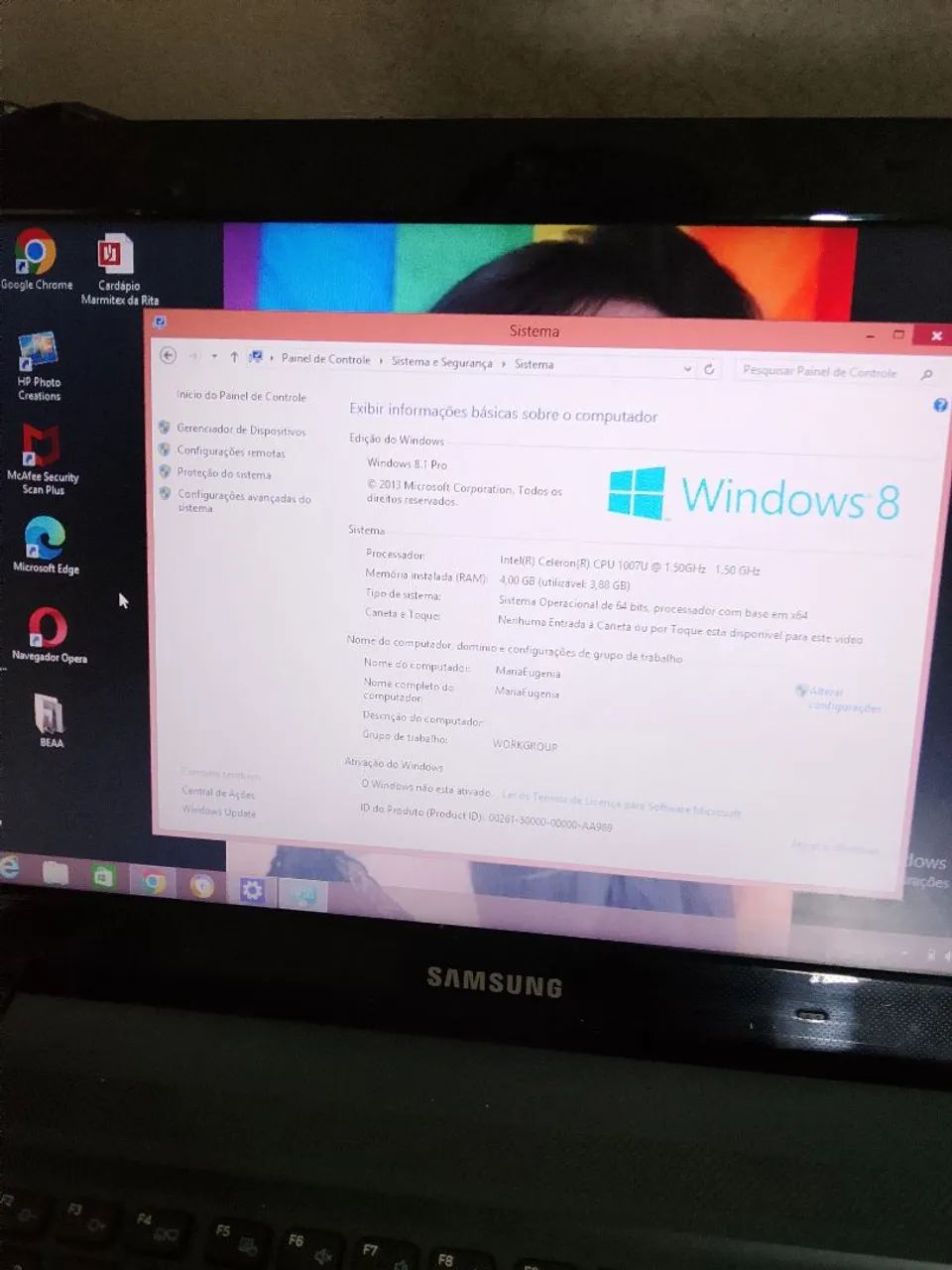 Notebook Samsung ano 2014 8.1 - Foto 2