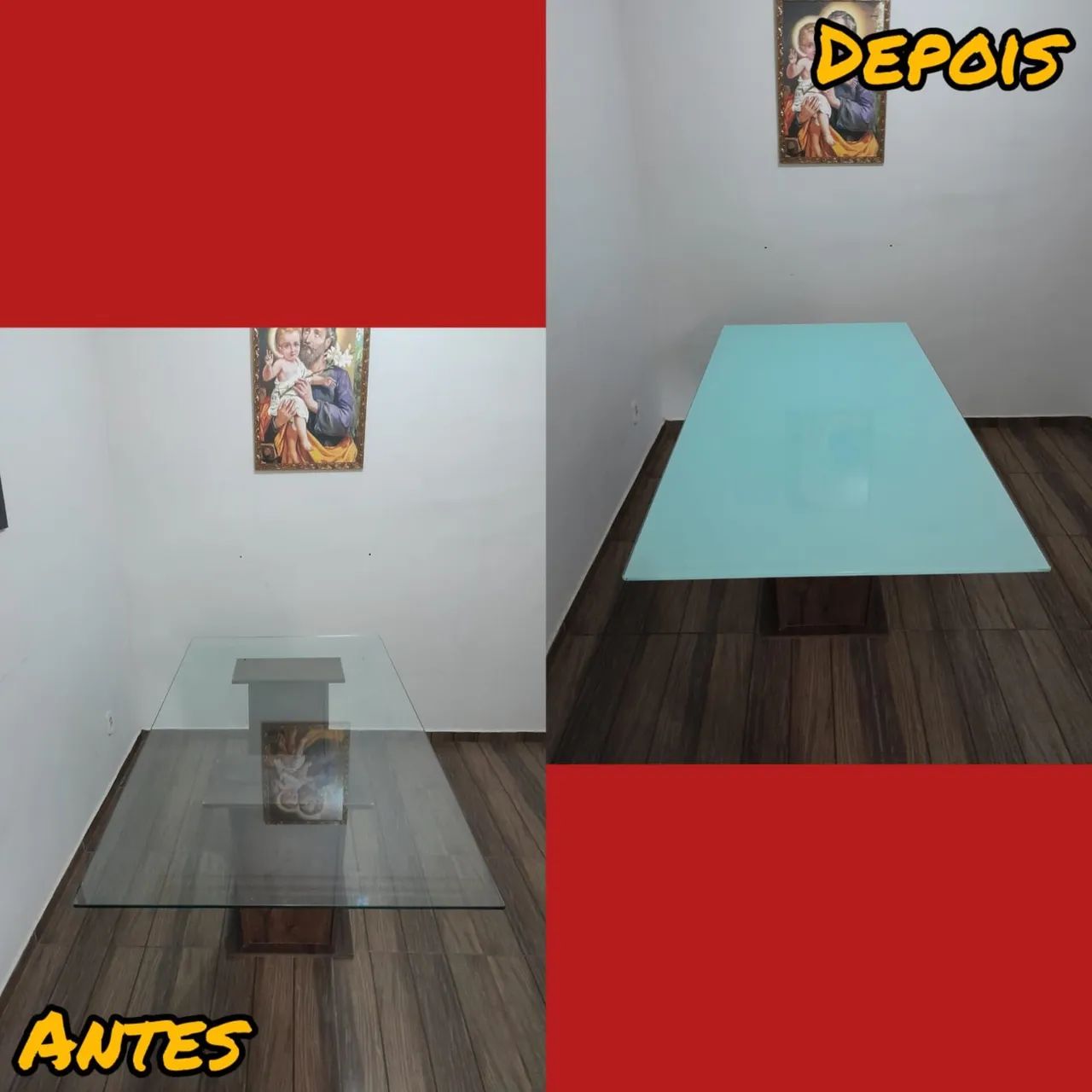 LAQUEAMENTO DE TAMPO DE MESA DE VIDRO - Foto 3