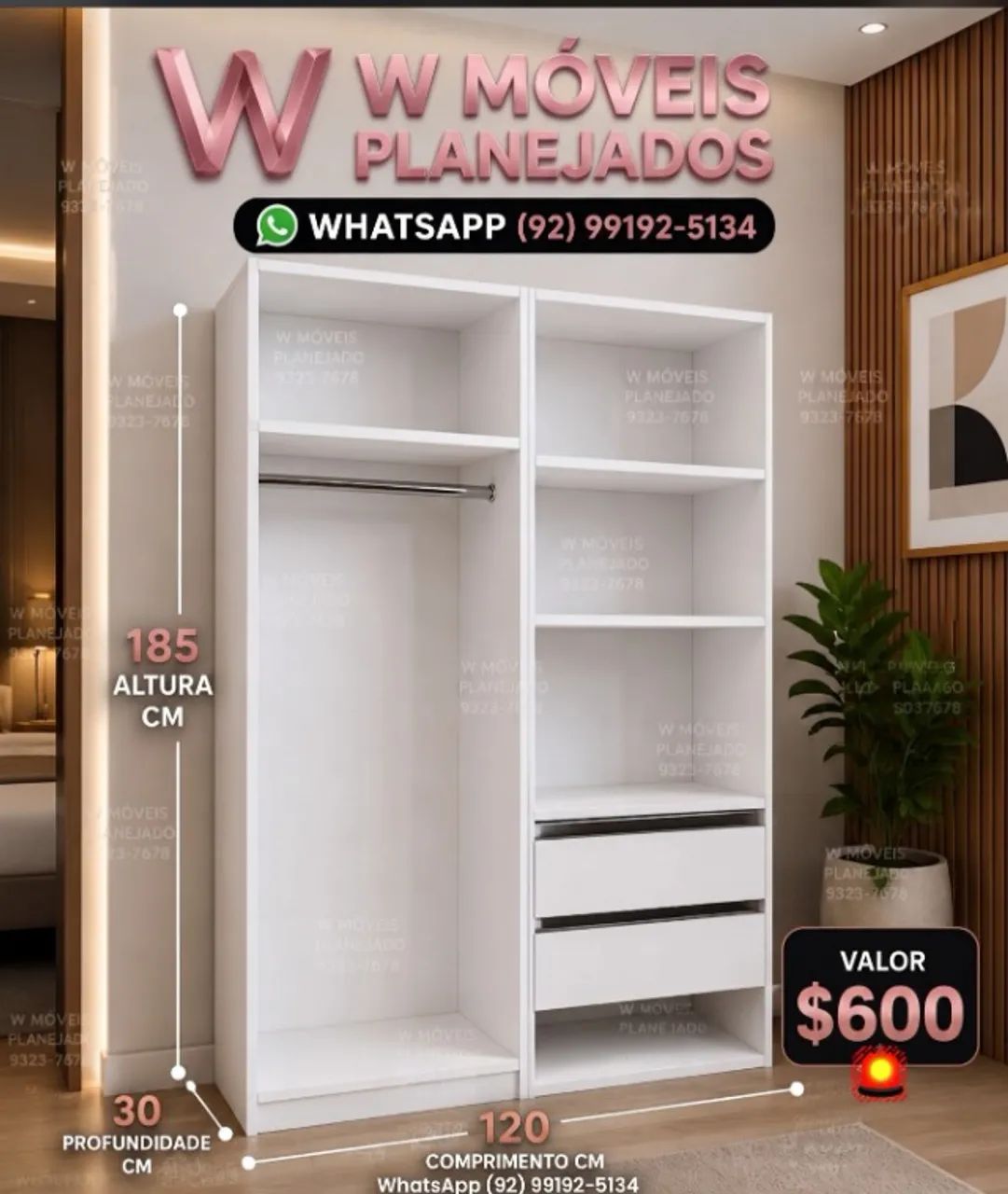 CLOSET MDF BRANCO