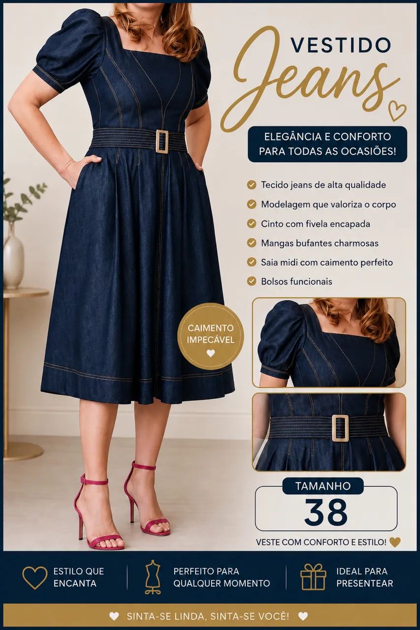 Vestido Jeans lindíssimo 