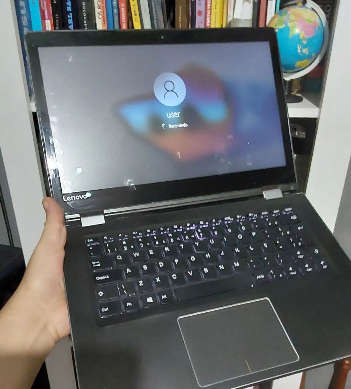 Notebook Lenovo Yoga com tela touch-screen, i5 6 geração,  memória DDR4 e SSD  - Foto 4