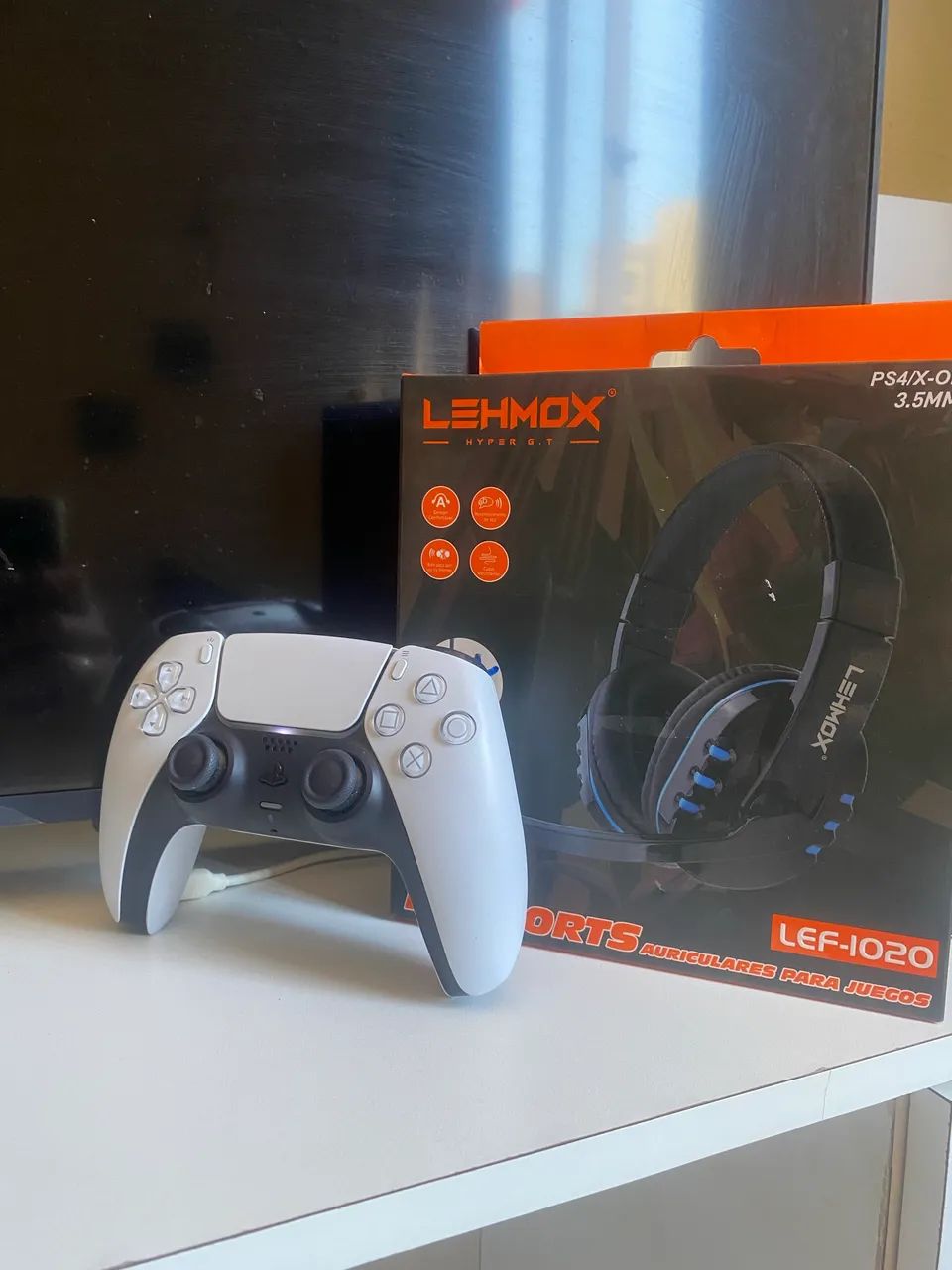 Controle de ps5 e fone de ouvido 