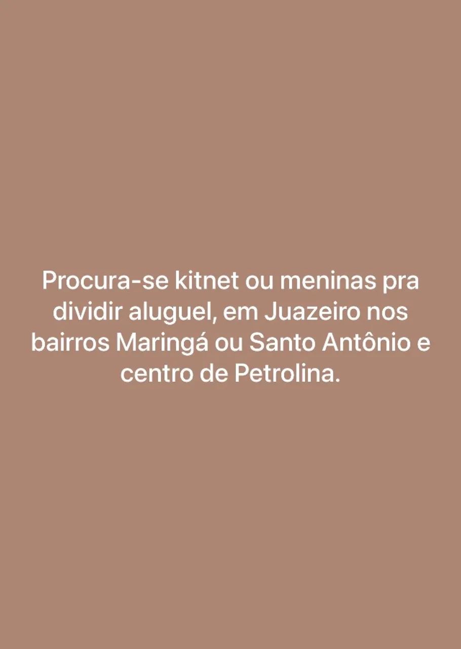 Procura-se kitnet para alugar 
