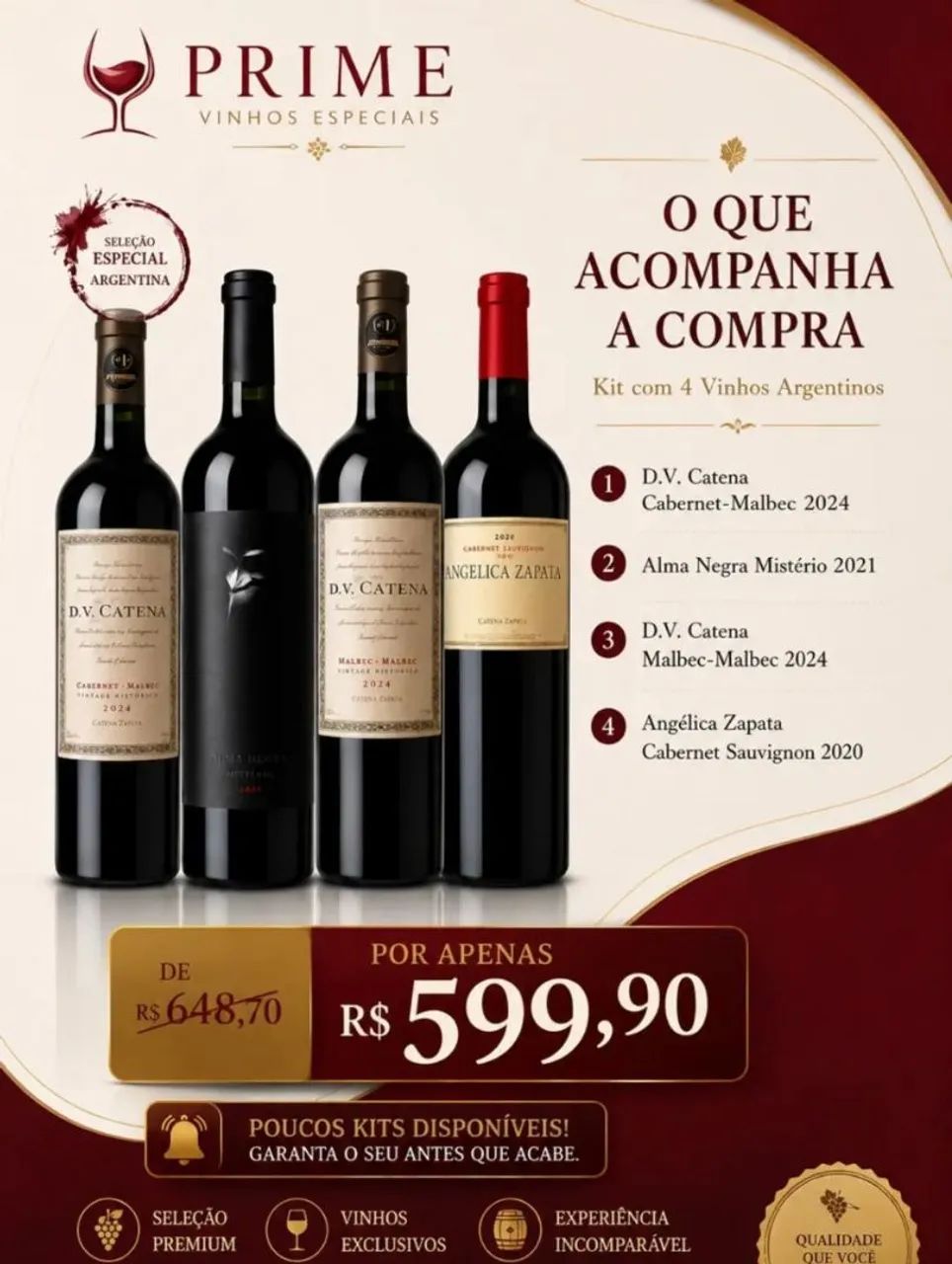 PROMOÇÃO DE VINHOS - COMBO( IMPERDIVEL).