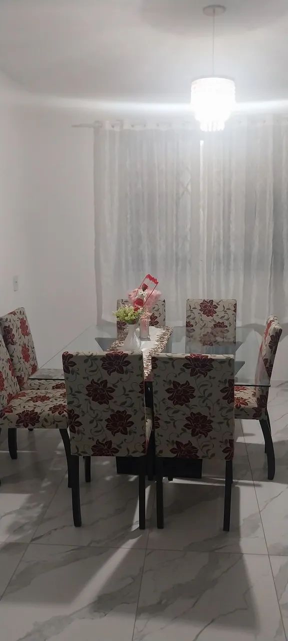 Mesa de vidro 7 cadeiras