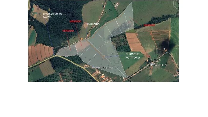 Terreno de 20.000m² em Serra Azul distrito de Mateus Leme/MG