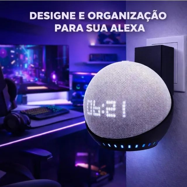 Suporte De Tomada Parede Stand Amazon Alexa Echo Dot 4