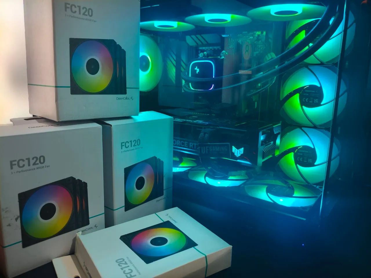 Kit 10x Fans DeepCool FC120 ARGB 120mm