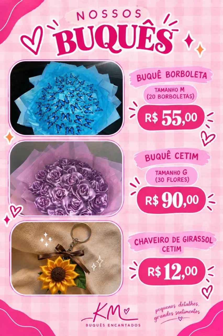 Serviço de buquês artesanais 