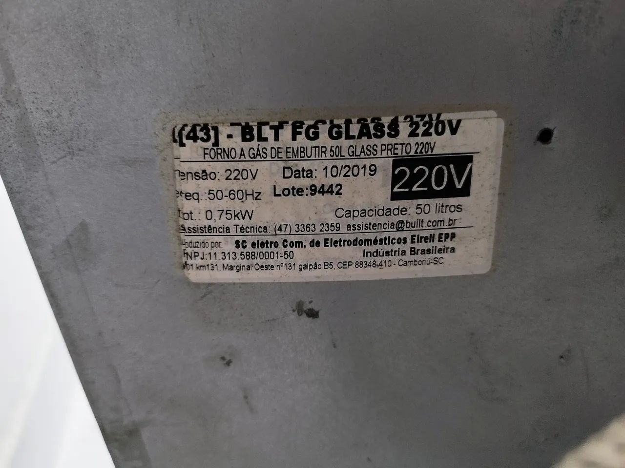Forno a Gás de Embutir Built 50L com Grill - 220V - Sem Uso - Foto 6