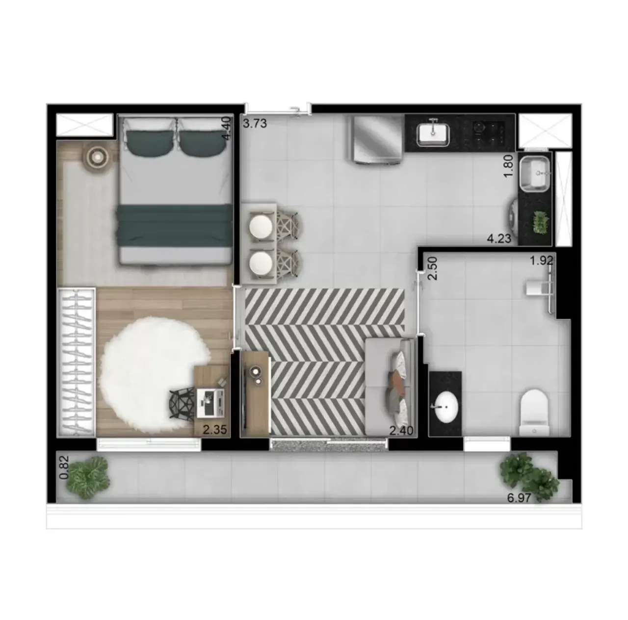 PLANTA 39m²