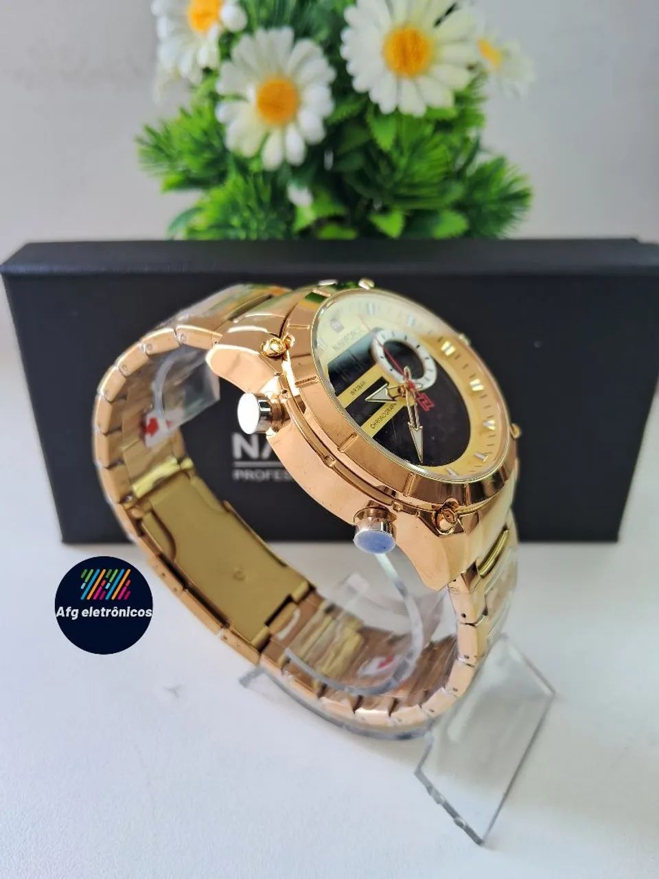 Relógio Naviforce Luxo dourado. - Foto 4