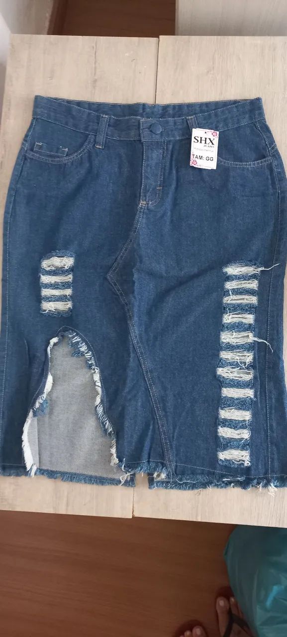 Duas saias jeans tam GG novas