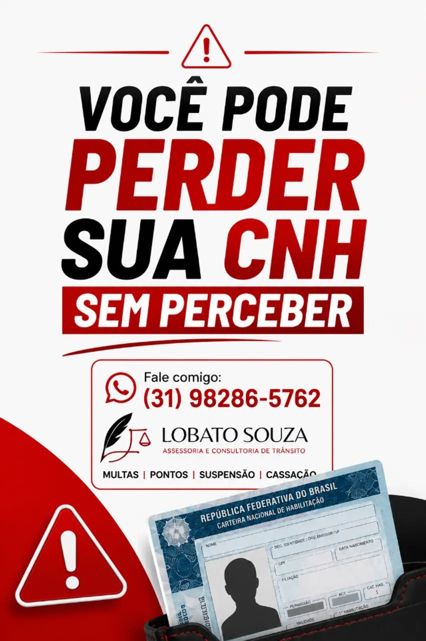 Cuide da sua CNH! Recurso de Multa de Trânsito. 