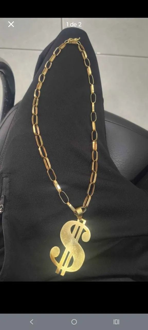 Cordão de prata banhado
